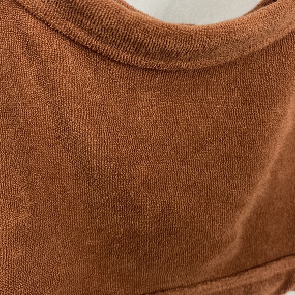 Cotton ON Caramel Brown Terrycloth Bralette Cropped Tank - Size Large - Picture 5 of 10